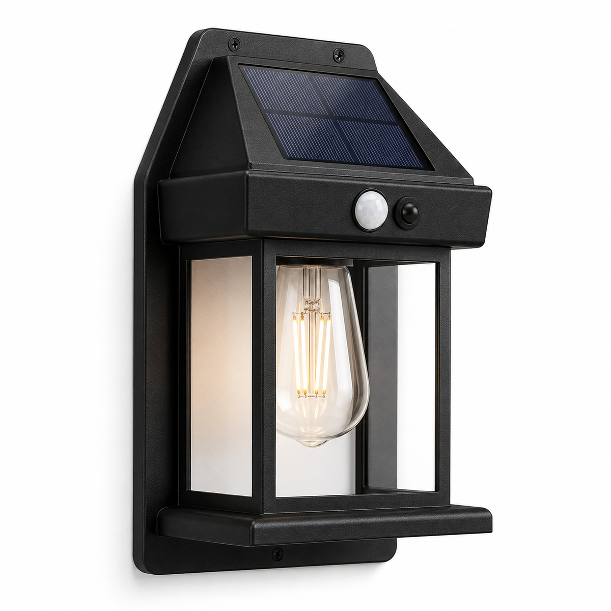 Solar Motion Sensor Wall Lamp – Vintage Outdoor LED Light
